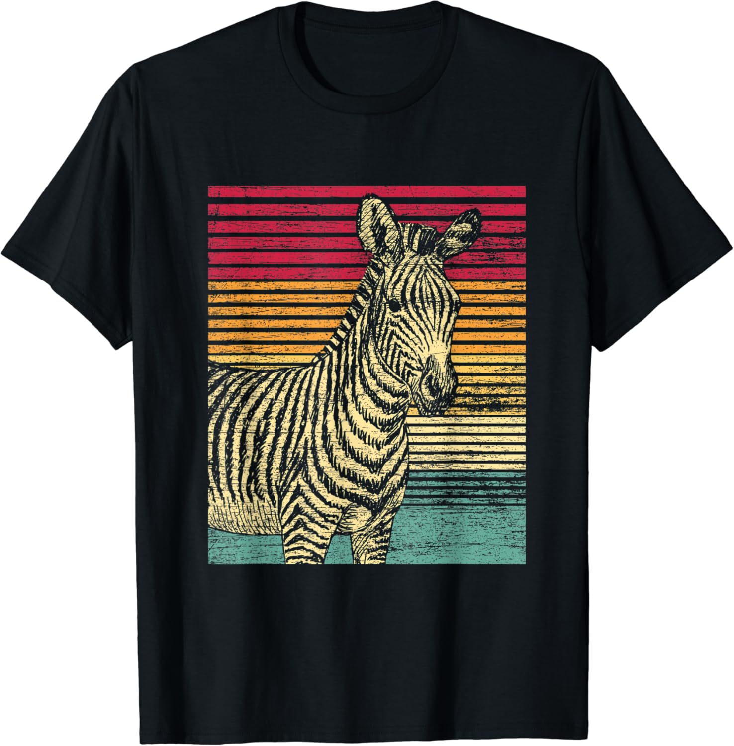 Retro Zebra TShirt Clothing